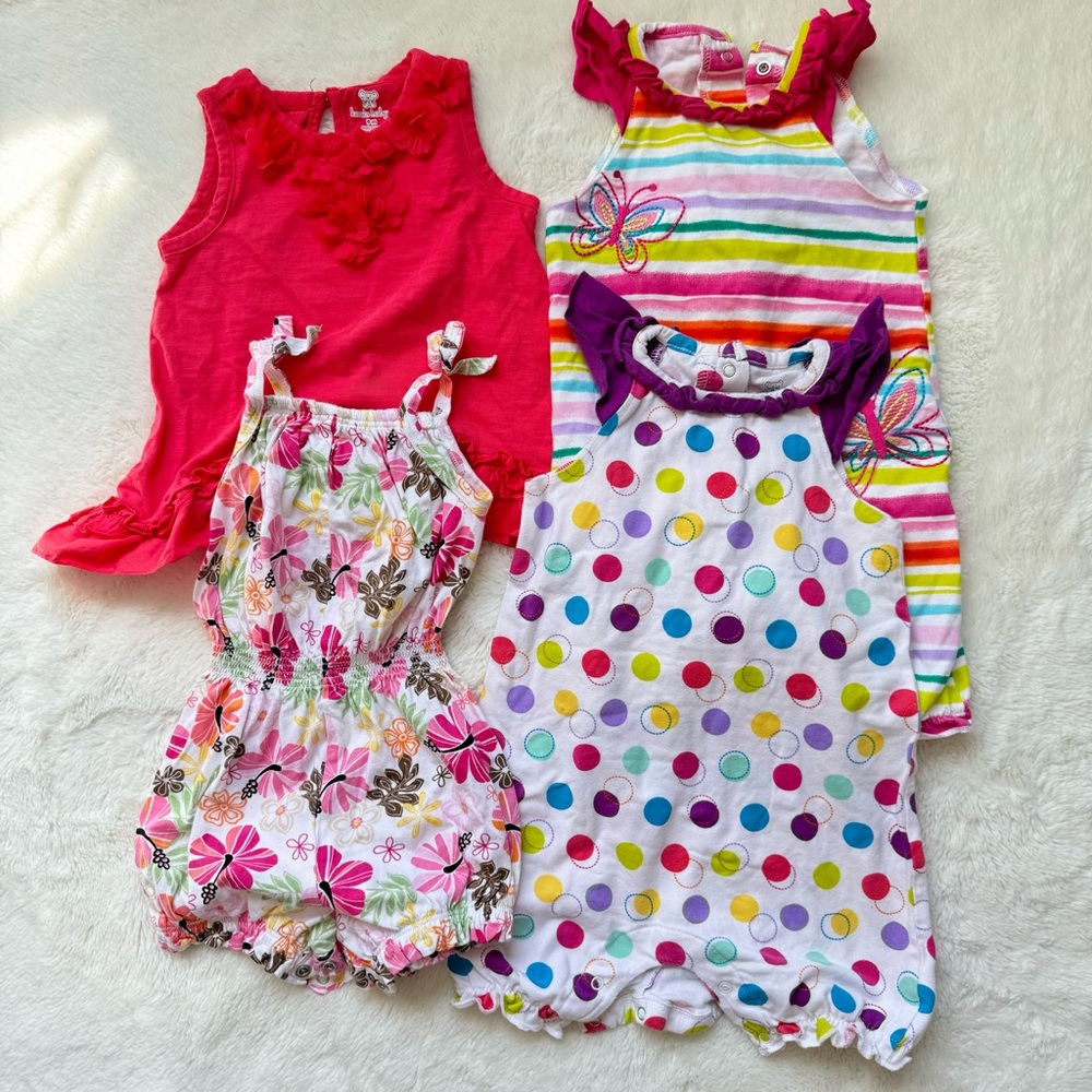 Koala Baby 9M Summer Top and‎ Rompers Bundle EUC